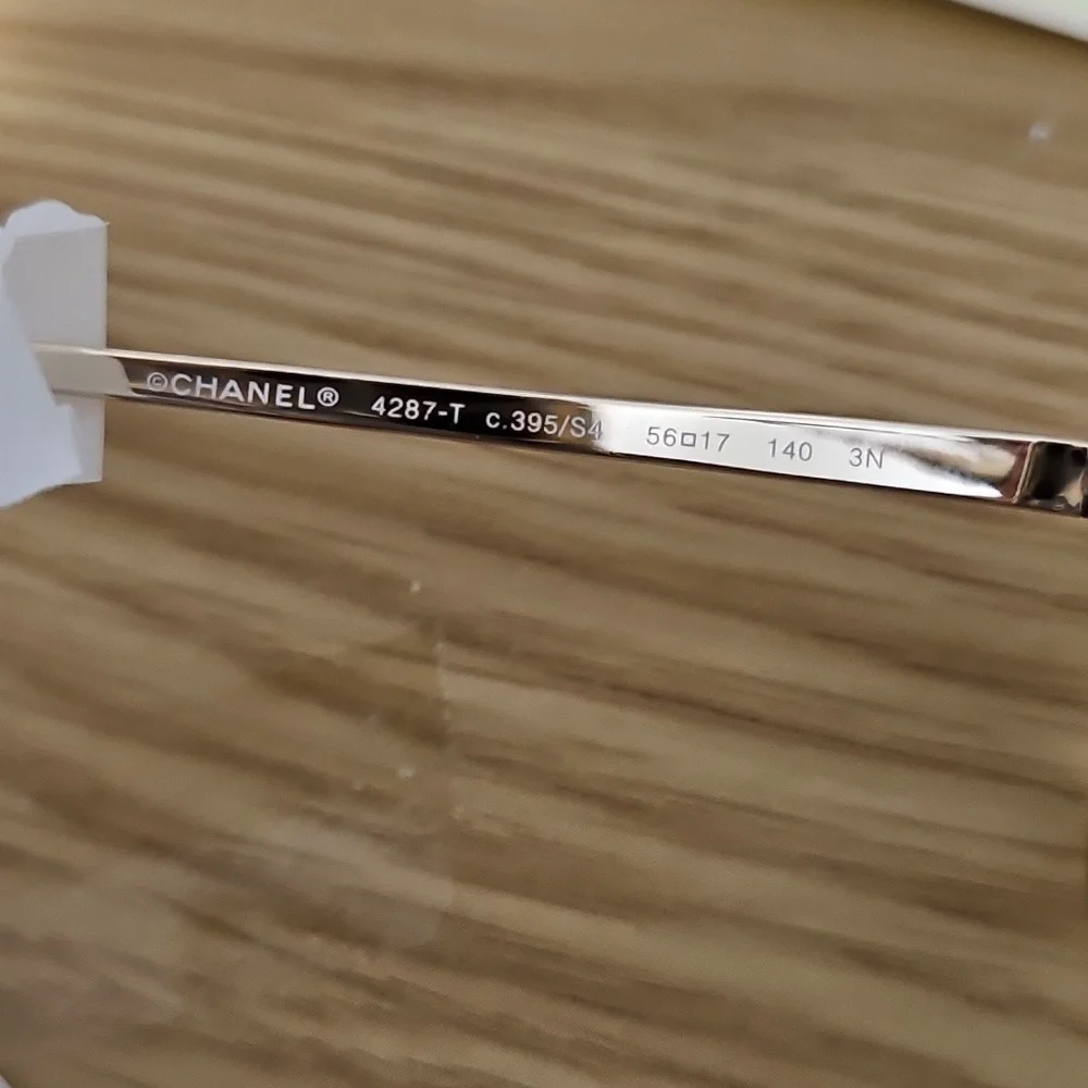 CHANEL TITANIUM LIGHT GOLD SUNGLASSES Square CH4287T c.395